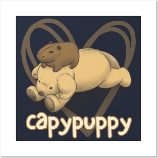 Capybara Puppy Dog Love Posters and Art